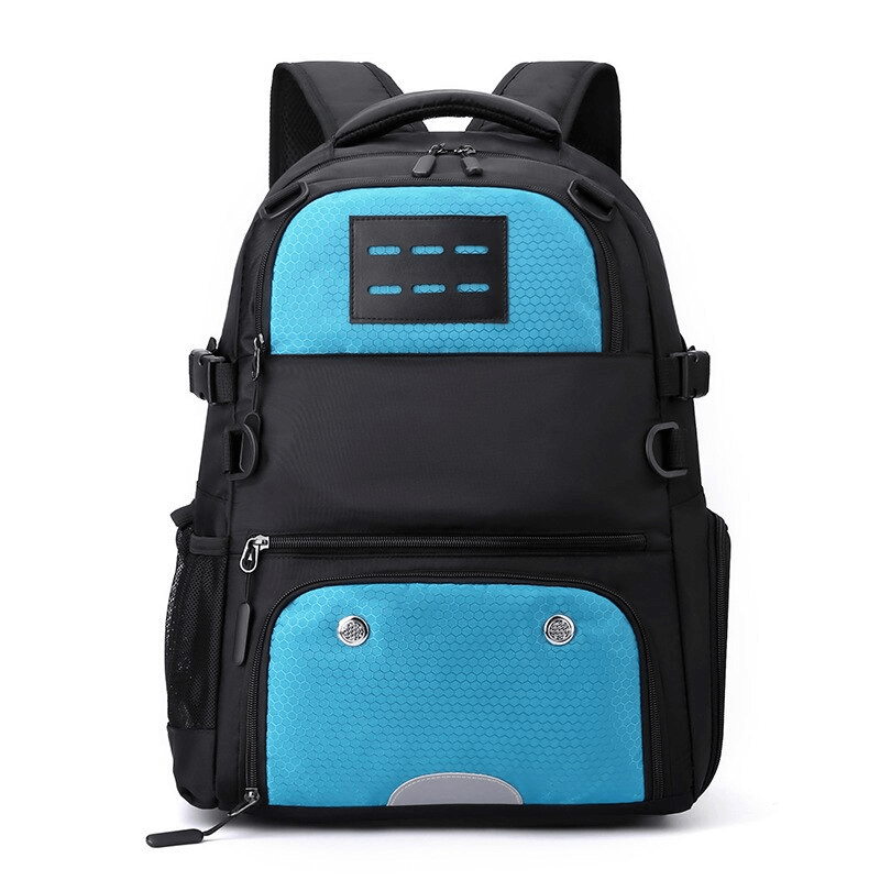 Unisex sports backpack with shoe compartment, waterproof design, and detachable net pocket. Perfect for gym or outdoor activities.